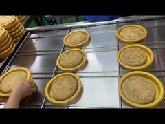 دستگاه بسته بندی سینی غذا خطی شکل و طراحی قابل تنظیم برای پالت قطر بزرگ