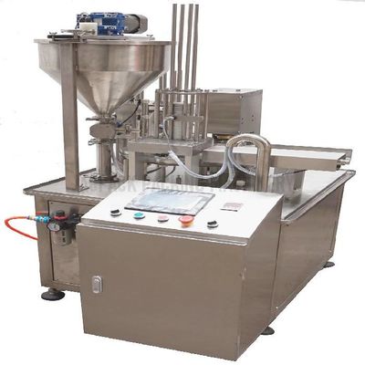 50-500ml ماشین مهر و موم پر کردن فنجان چرخشی دستگاه مهر و موم فنجان آبمیوه سفارشی