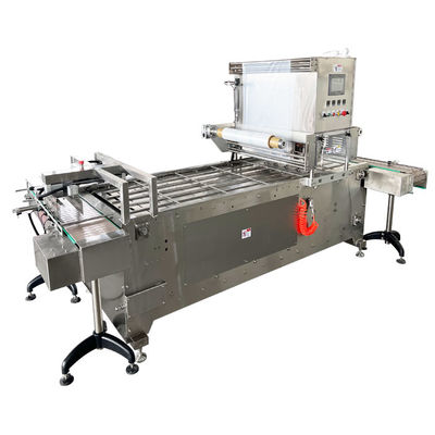 380v 50hz MAP سیستم بسته بندی سینی 0.4-0.6Mpa دستگاه بسته بندی سینی PP